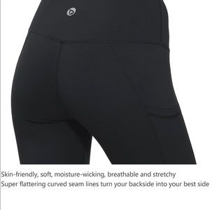 2-BALEAF Women's Capri Leggings High Waisted Yoga Pants Stretch 3/4 Workout